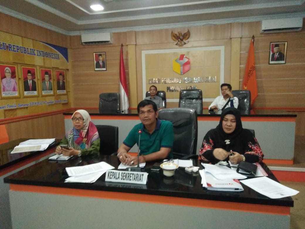 Rapat Virtual dengan Korsek Bawaslu Kabupaten/Kota