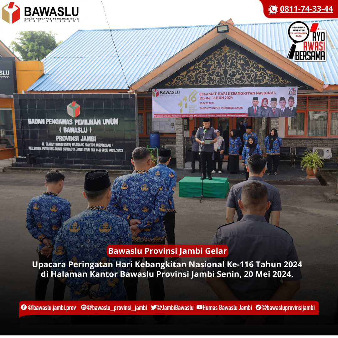 Bawaslu Jambi Peringati Hari Kebangkitan Nasional Tahun 2024