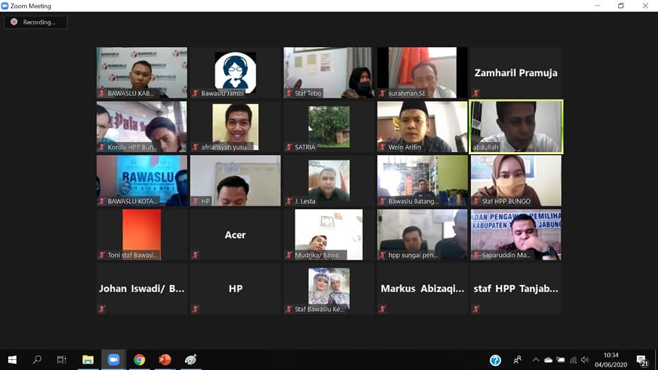 Bawaslu Gelar Bimtek Penanganan Pelanggaran Daring