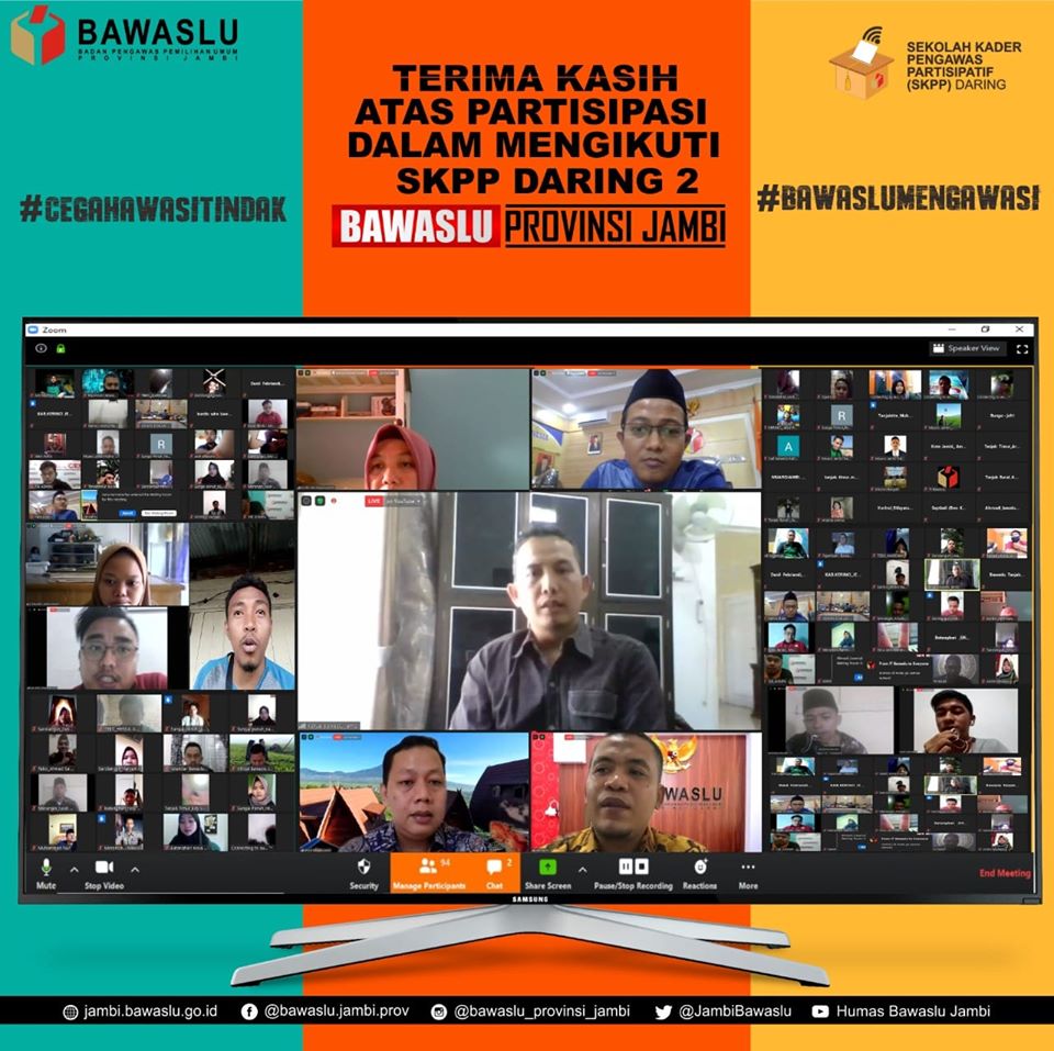 Bawaslu kembali Gelar Sesi Diskusi Daring SKPP Kelas II