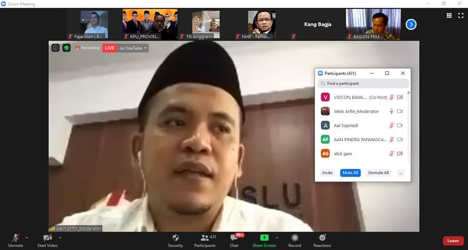 Bawaslu Gandeng Unbari, Gelar Webinar