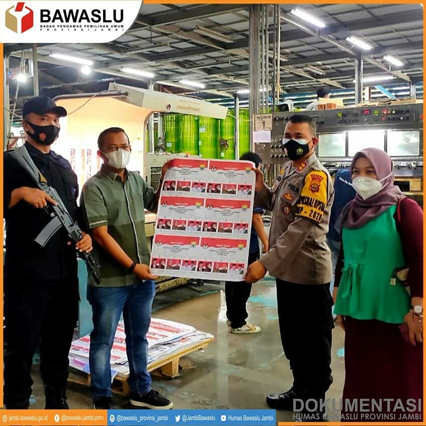 Jelang PSU, Bawaslu Jambi Awasi Percetakan Surat Suara