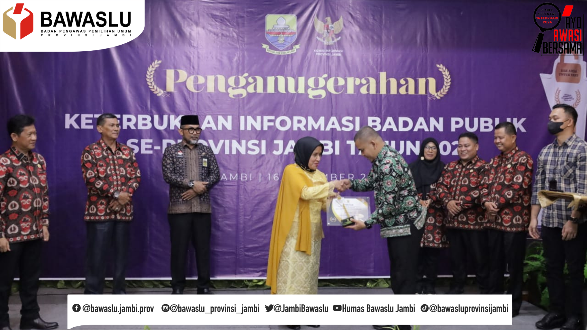 Bawaslu Jambi Raih Predikat Informatif