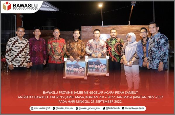 Bawaslu Jambi Gelar Acara Pisah Sambut