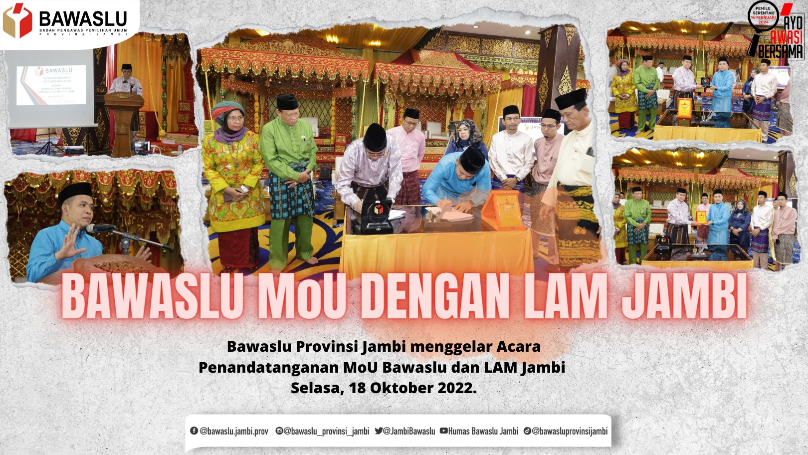 Bawaslu Teken MoU dengan LAM Jambi