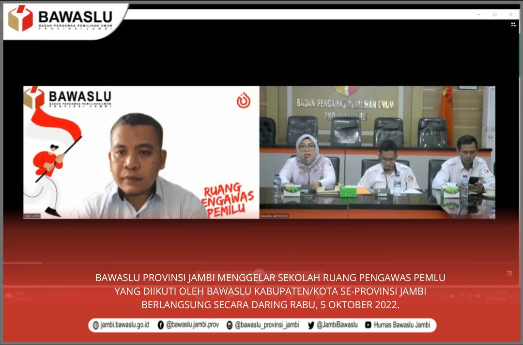 Bawaslu Jambi Gelar Sekolah Ruang Pengawas Pemilu