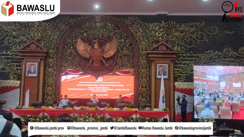 Bawaslu Jambi Hadiri Sidang Paripurna HUT Provinsi Jambi