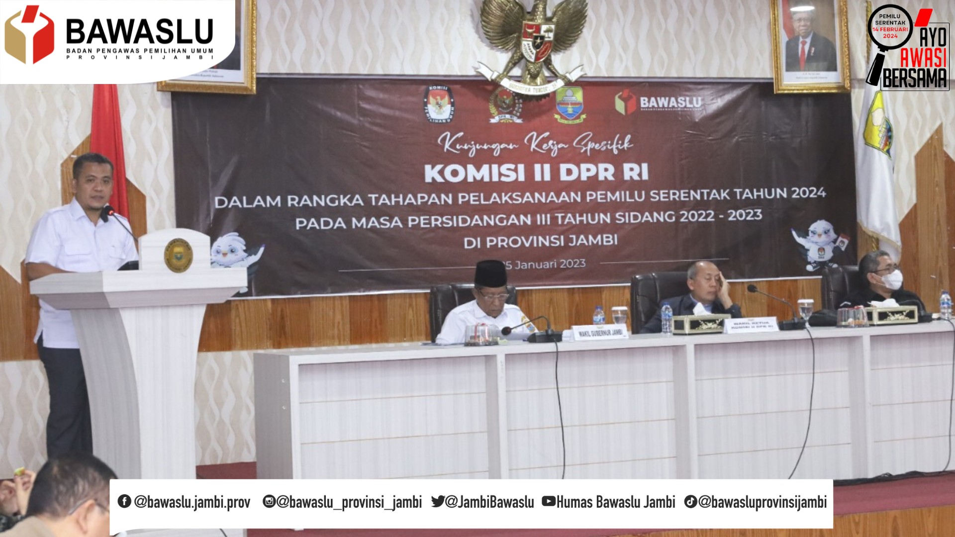 Bawaslu Jambi Hadiri Rapat Kunker Komisi II DPR RI