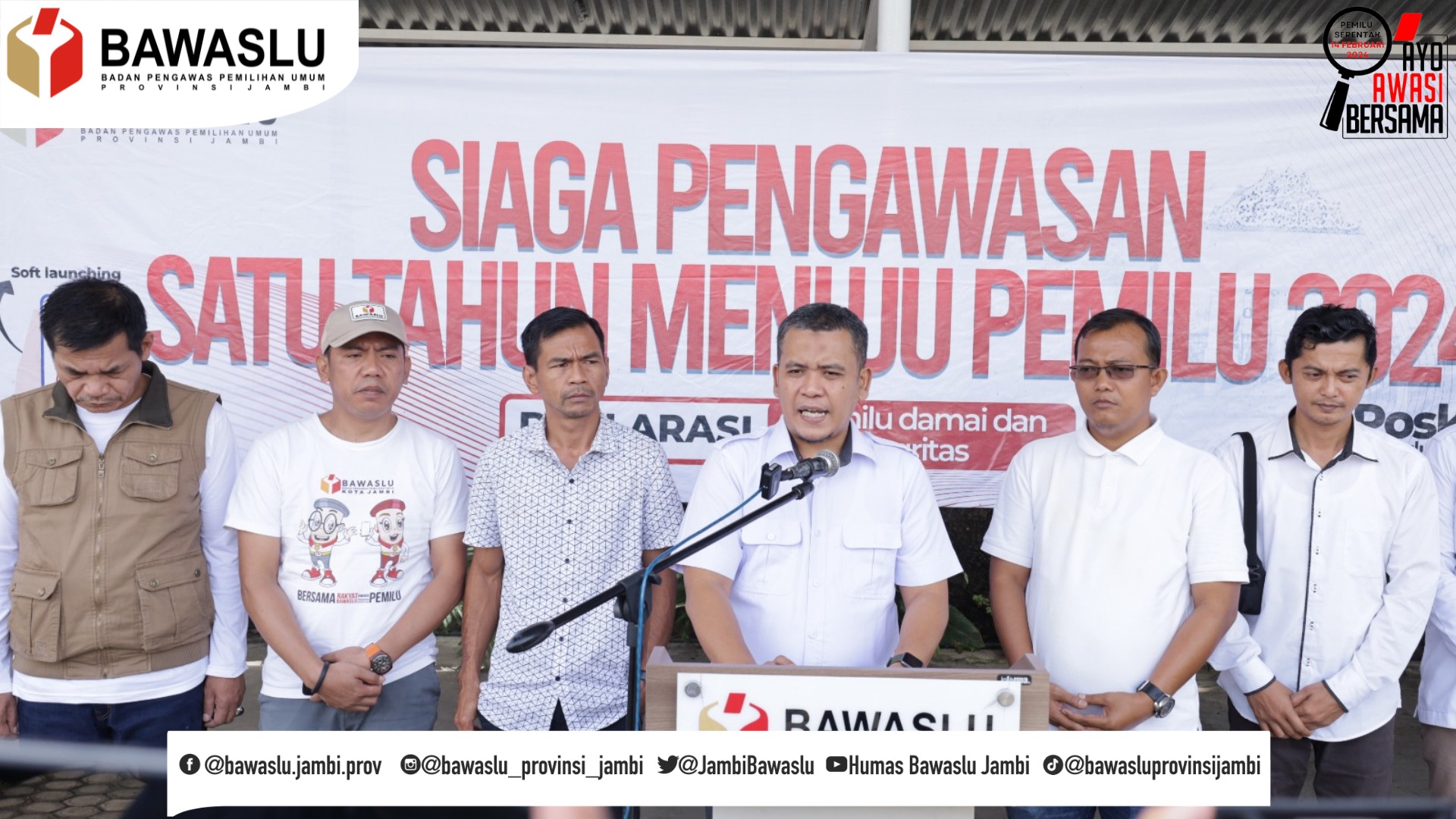 Bawaslu Jambi Gelar Konvoi Pengawasan Hingga Jumpa Pers