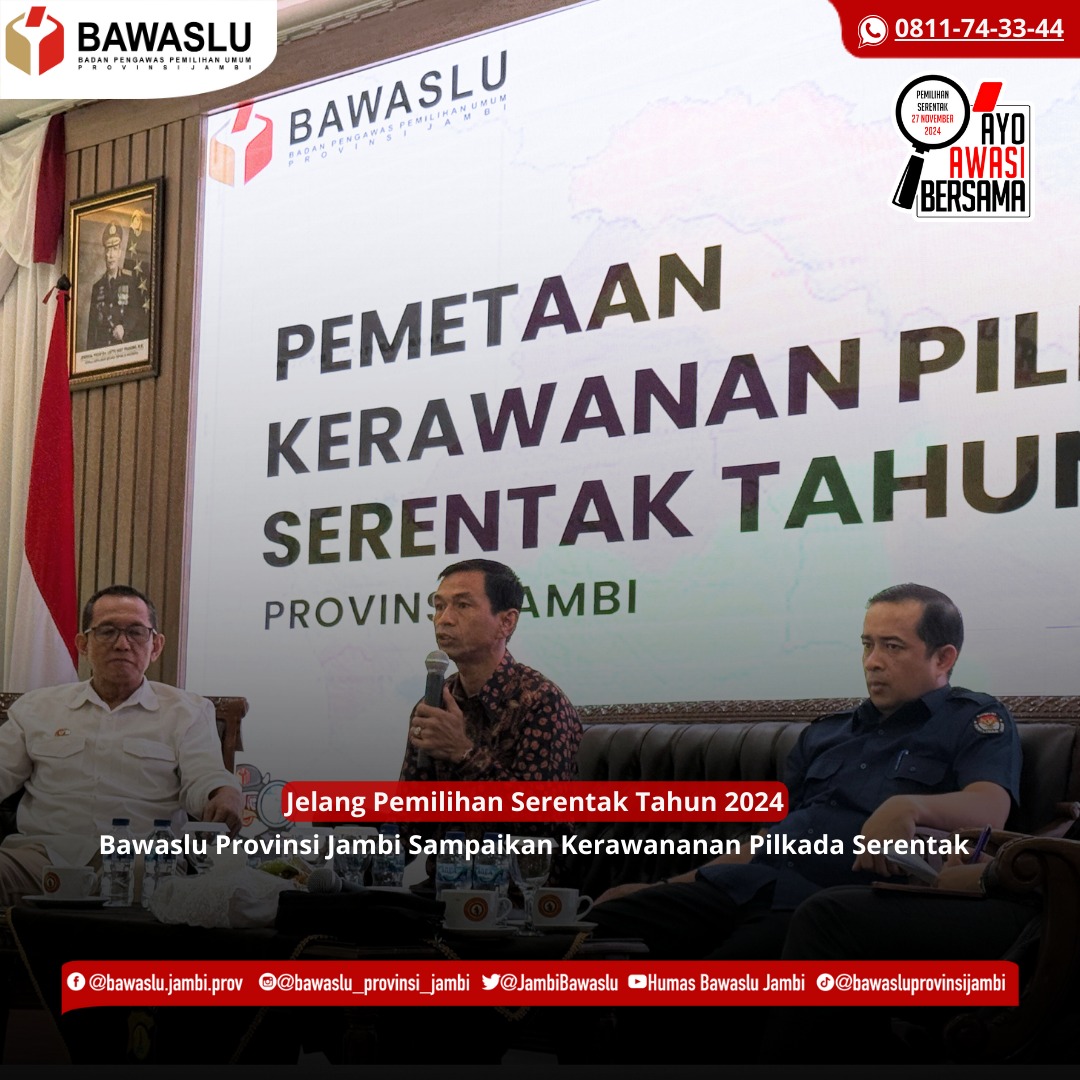 Anggota Bawaslu Jambi Narasumber di Rakernis Intelkam Polda Jambi