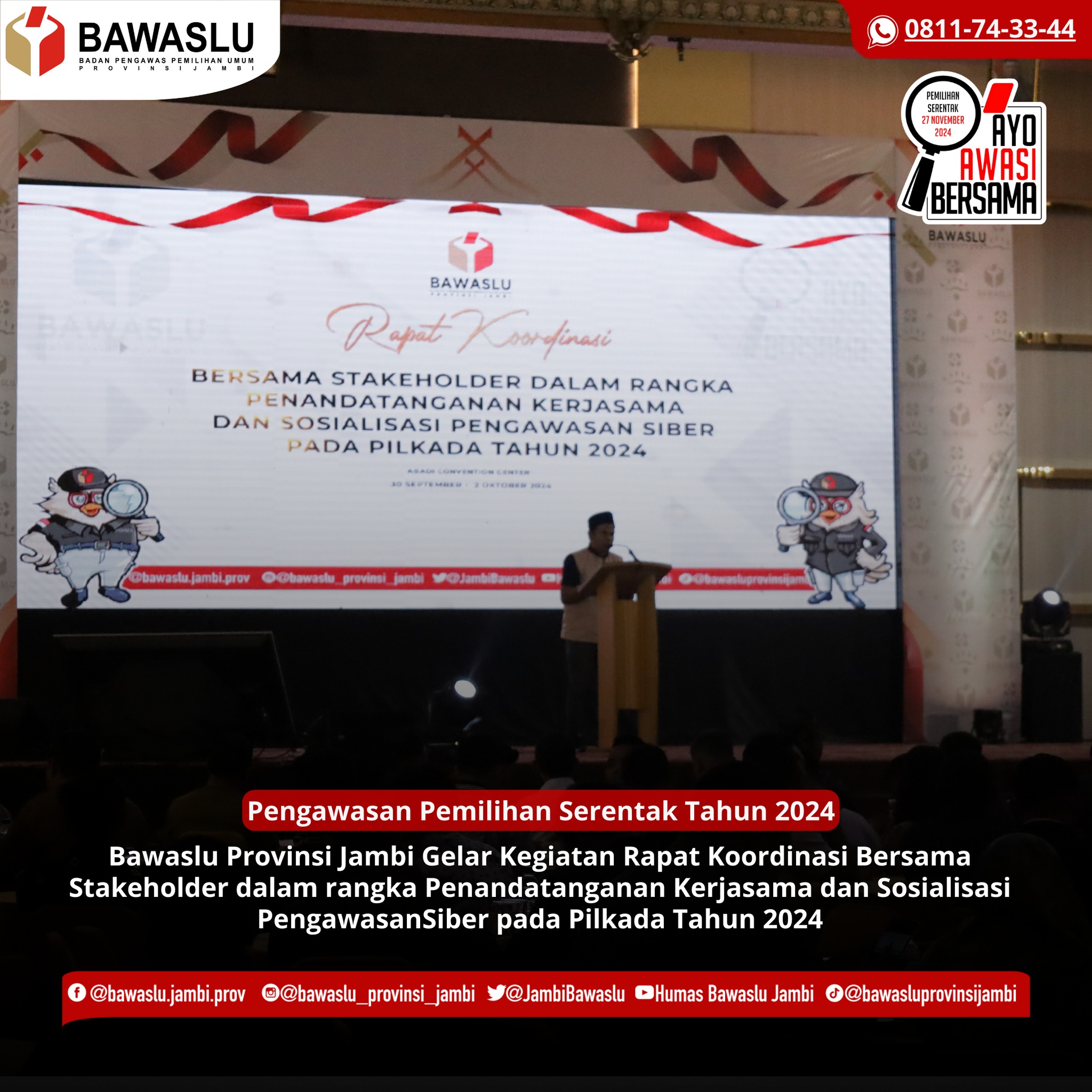 Bawaslu Jambi Gelar Rapat Koordinasi Bersama Stakeholder