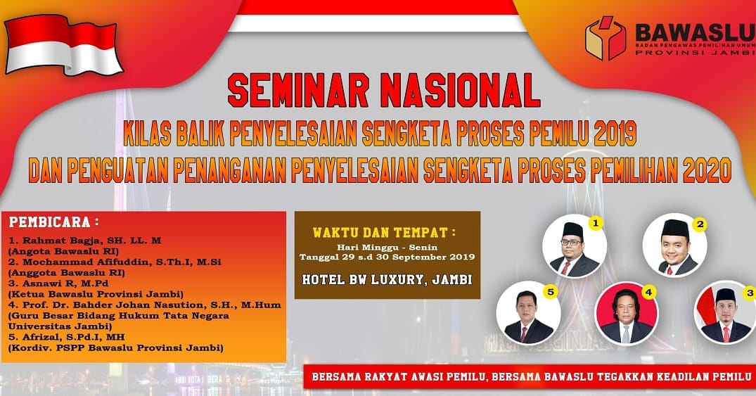Cegah Sengketa Pilkada, Bawaslu Gelar Seminar Nasional