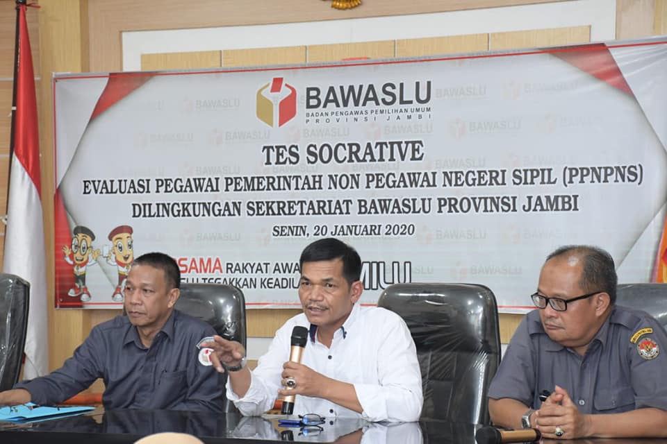 Bawaslu Jambi Laksanakan Tes Evaluasi PPNPNS