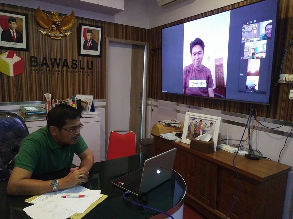 Kasek Lakukan Vidcon dengan Korsek Kabupaten/Kota