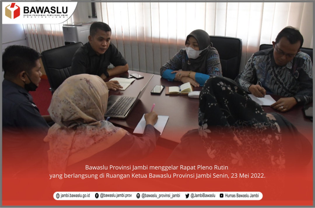 Bawaslu Jambi Gelar Rapat Pleno Rutin