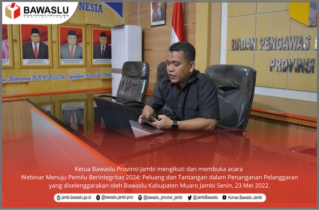 Ketua Bawaslu Jambi Buka Webinar