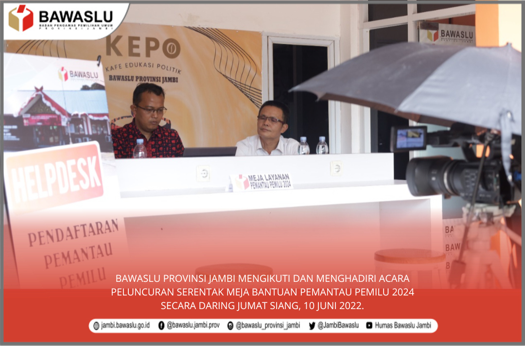 Bawaslu Jambi Buka Pendaftaran Pemantau Pemilu