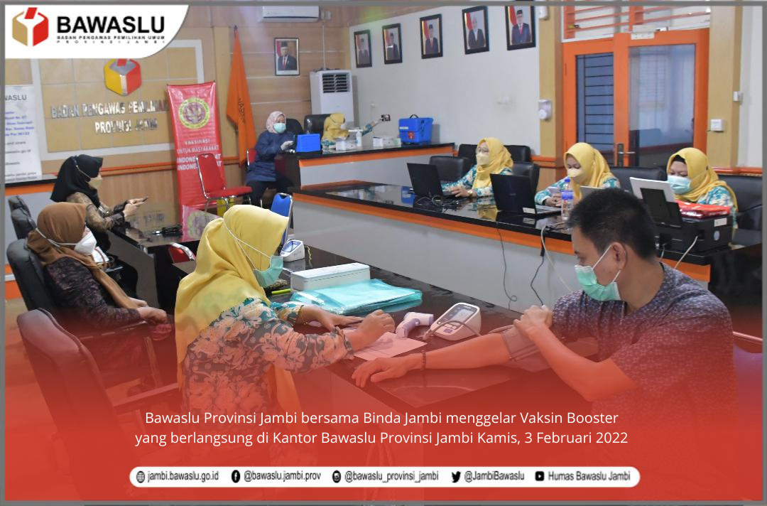 Jelang Pemilu 2024, Bawaslu Jambi dan Binda Gelar Vaksin Booster