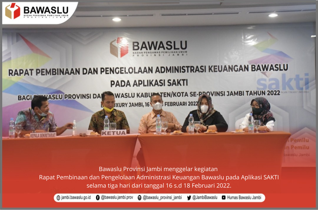 Bawaslu Jambi Gelar Rapat Keuangan Terkait Aplikasi SAKTI