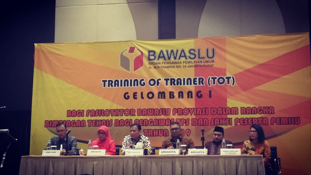 Bawaslu Gelar TOT untuk Saksi Parpol dan Pengawas TPS