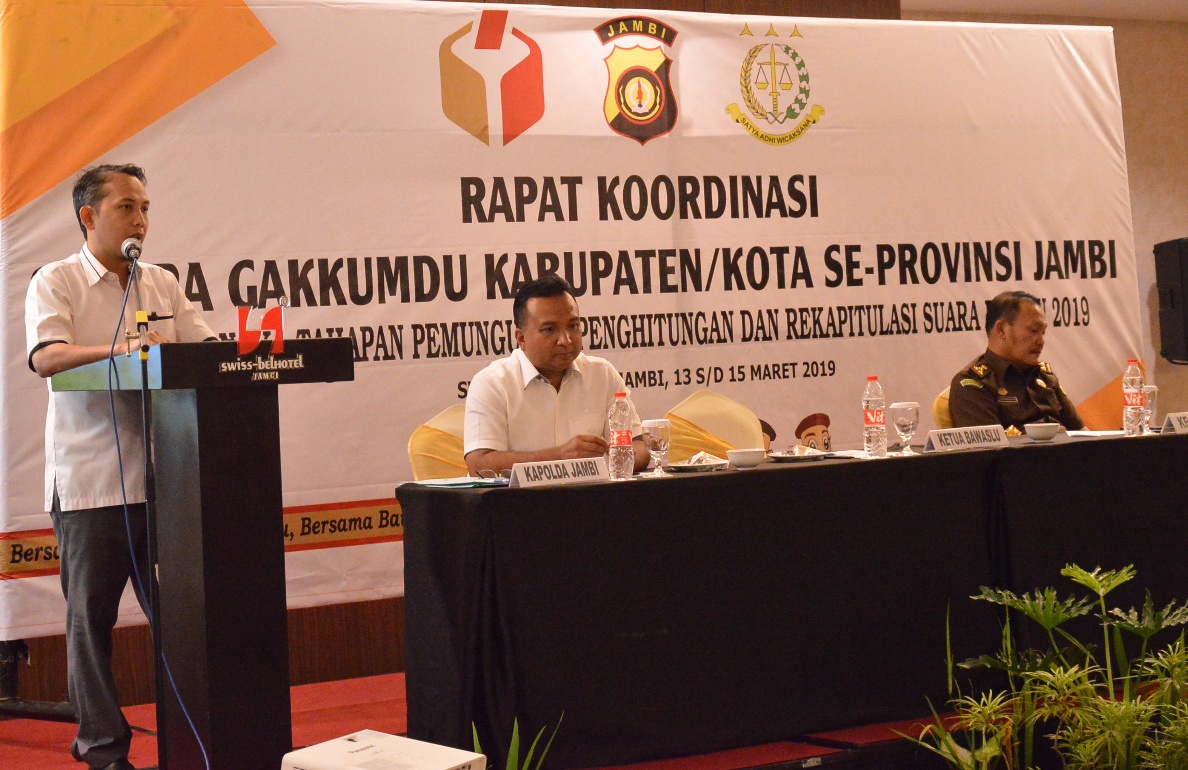 35 Hari Jelang Pemilu, Bawaslu Jambi Gelar Rapat Koordinasi Sentra Gakkumdu