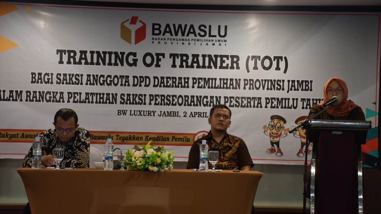 Bawaslu Gelar TOT Bagi Saksi DPD