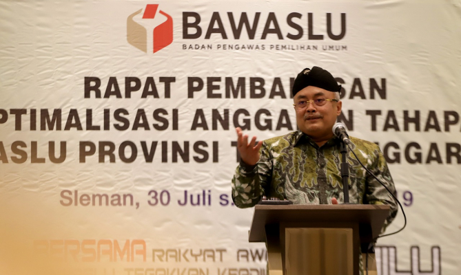 Pimpinan Bawaslu Minta Optimalisasi Anggaran Pembinaan di Kabupaten/Kota