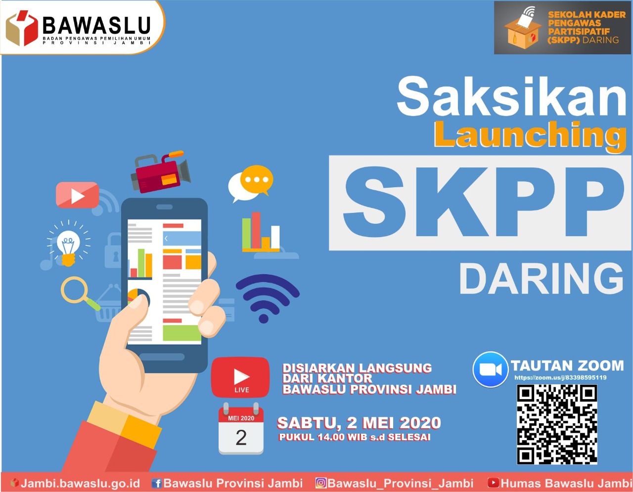 Sabtu, Bawaslu Jambi Launching SKPP Daring