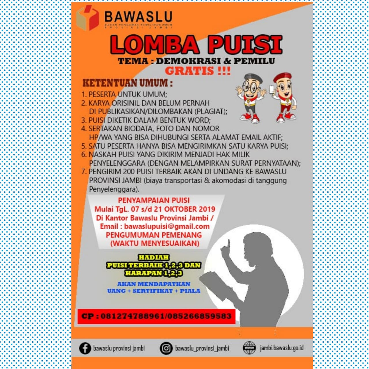 Form Surat Pernyataan : LOMBA BACA PUISI