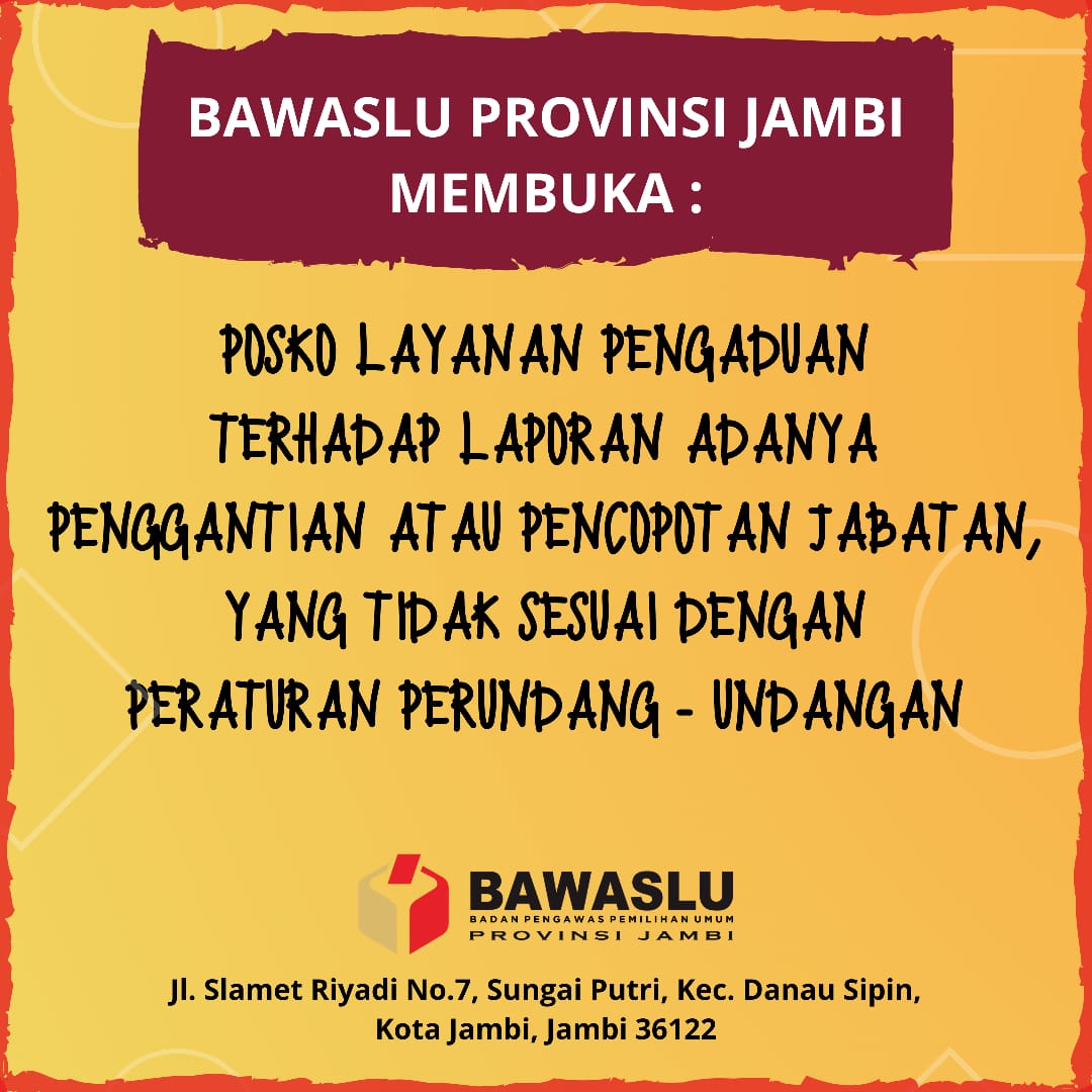 Bawaslu Buka Posko Pengaduan