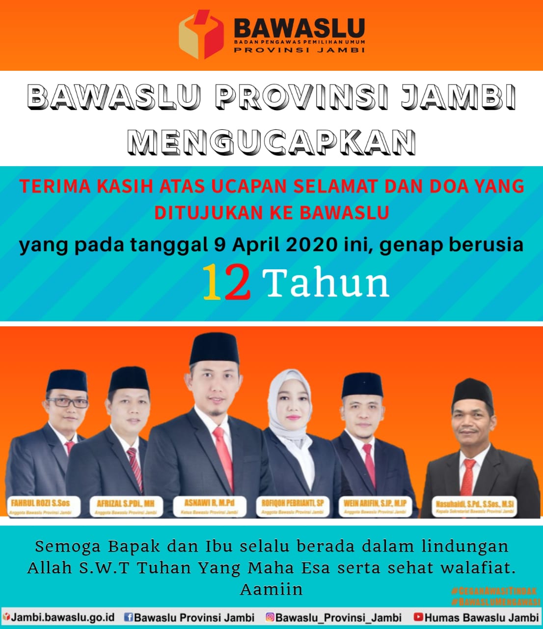 Rayakan Ulang Tahun, Bawaslu Banjir Ucapan