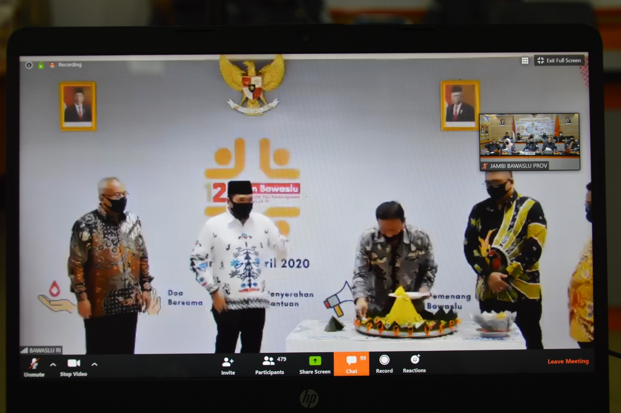 Rayakan HUT, Bawaslu Gelar Pertemuan Virtual