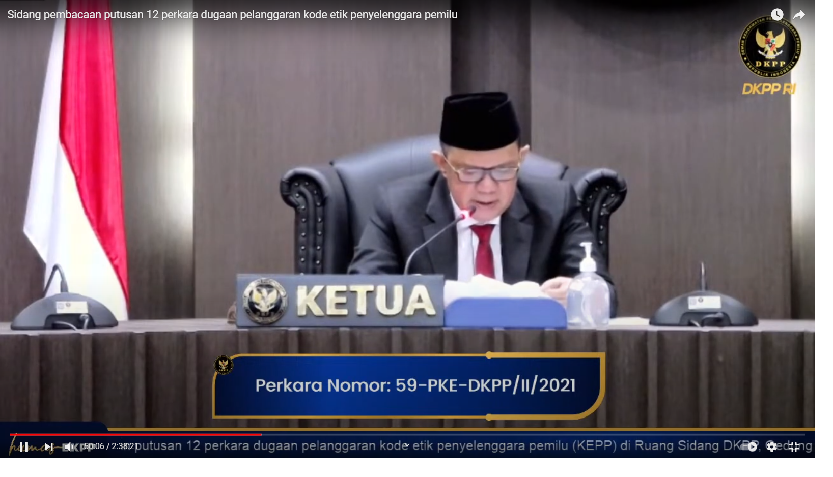 DKPP Putuskan Rehabilitasi Nama Baik Bawaslu Provinsi Jambi
