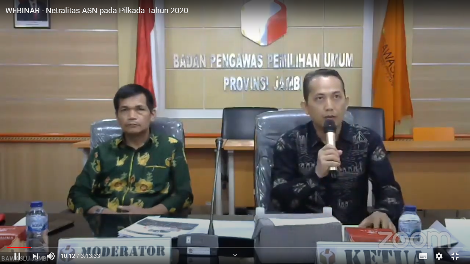 Bawaslu Jambi Gelar Webinar Netralitas ASN