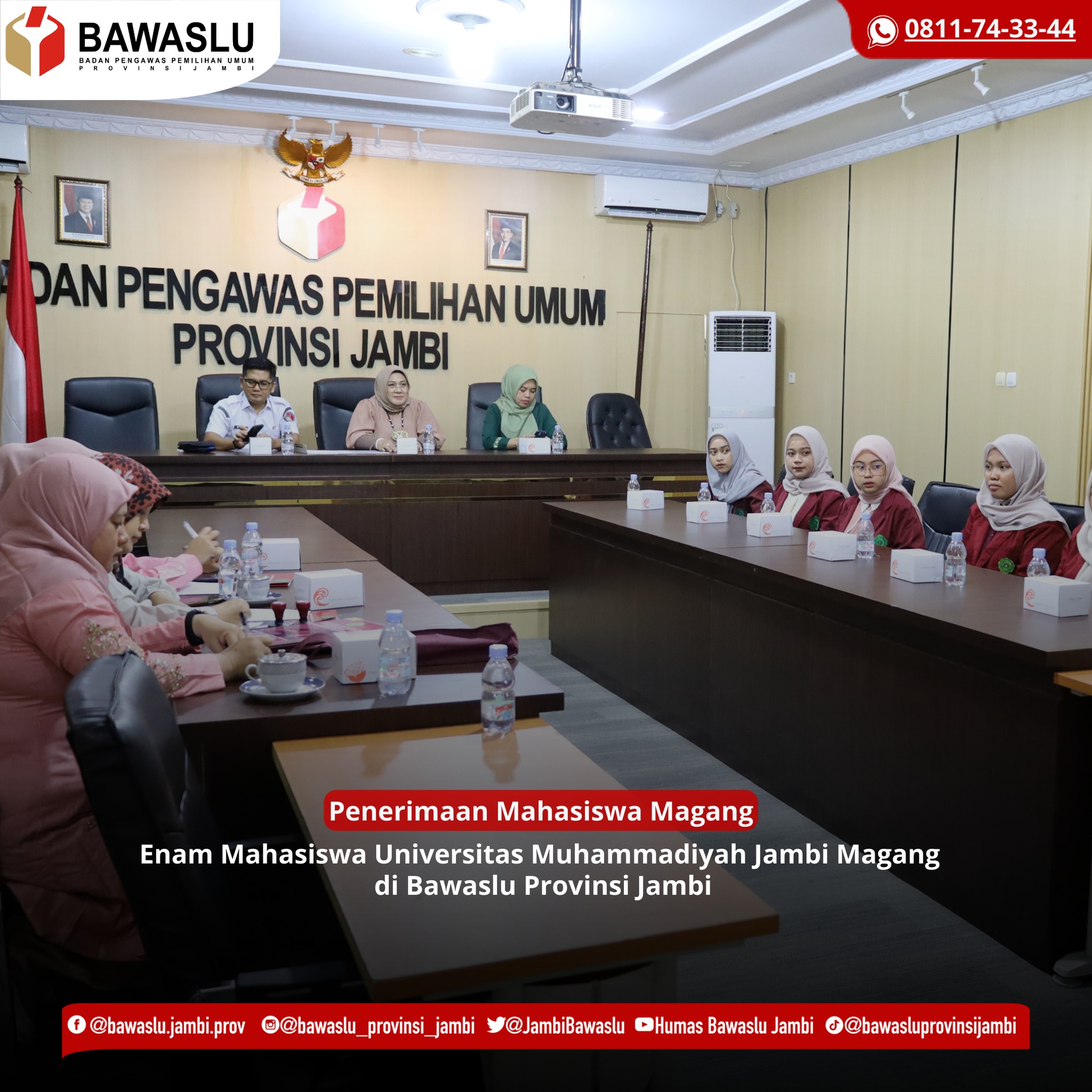Bawaslu Provinsi Jambi Terima Mahasiswa Universitas Muhammadiyah Jambi