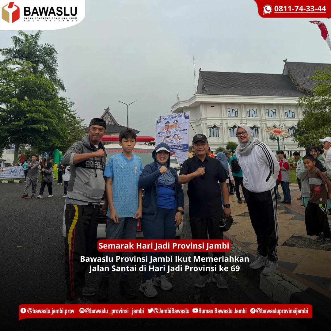 Bawaslu Ikut Meriahkan Jalan Santai HUT ke-69 Provinsi Jambi