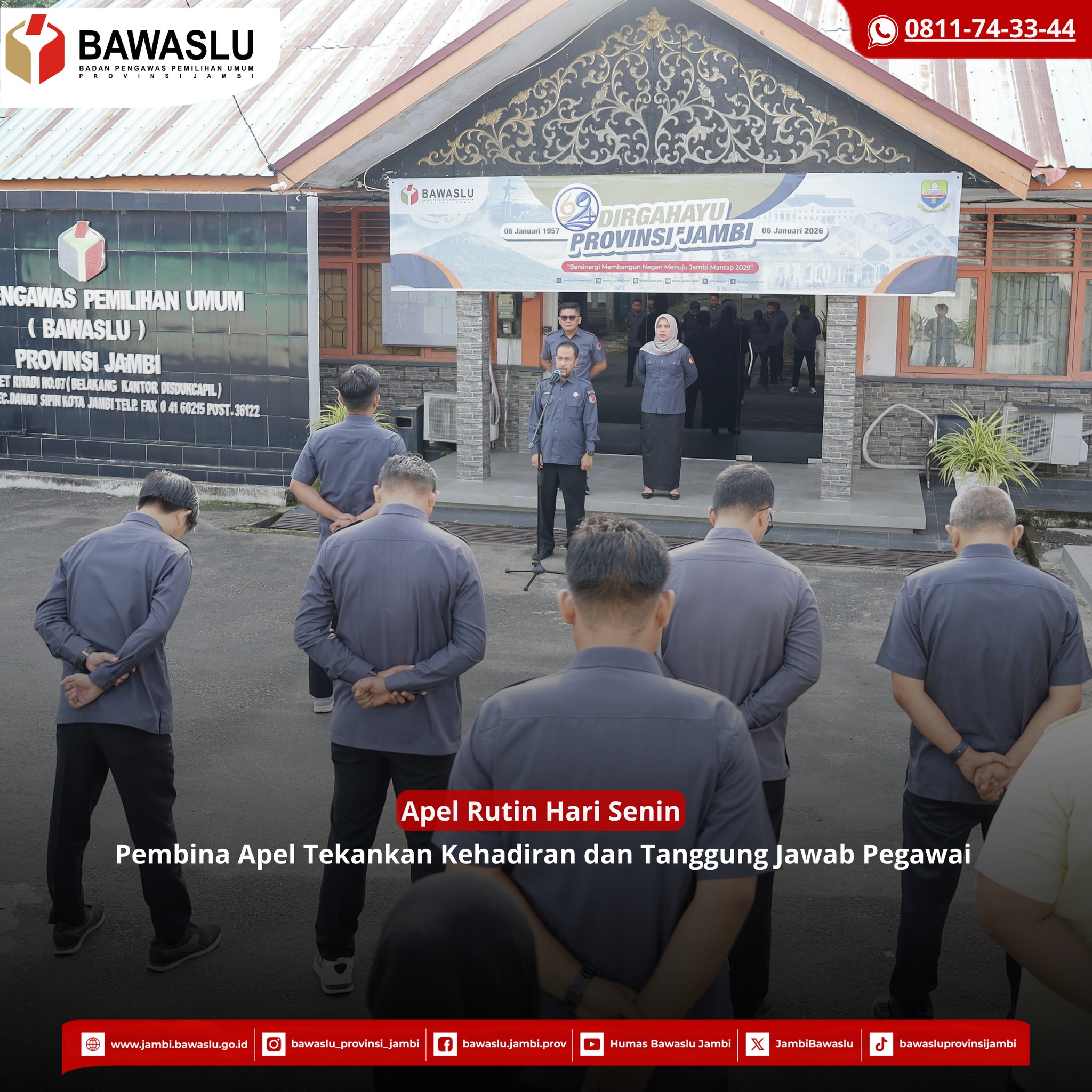 Pembina Apel Tekankan Kehadiran dan Tanggung Jawab Pegawai