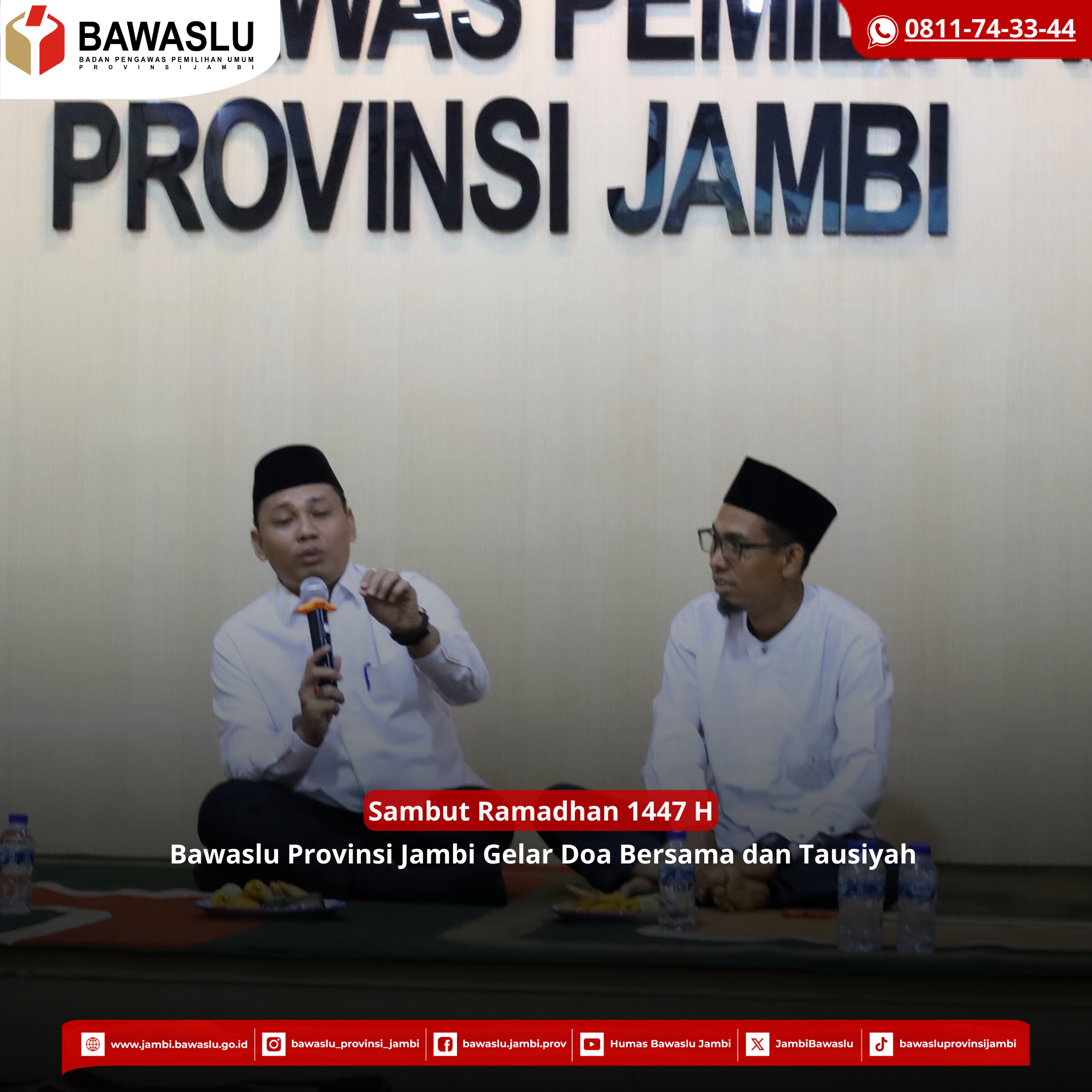 Sambut Ramadhan 1447 H, Bawaslu Jambi Gelar Doa Bersama dan Tausiyah