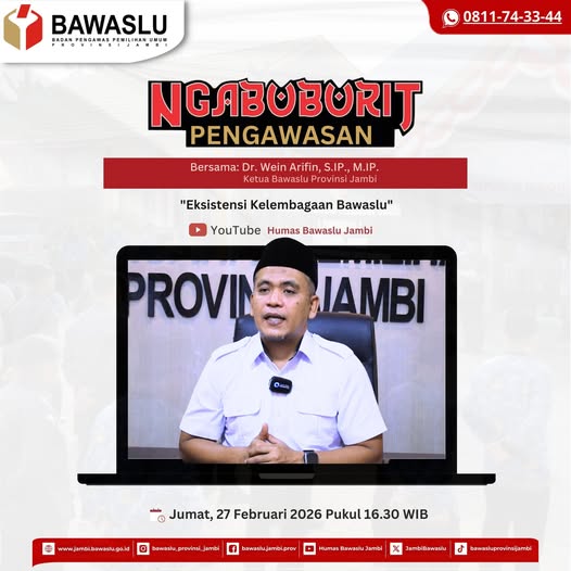 Melalui #NgabuburitPengawasan2026, Ketua Bawaslu Jambi Paparkan Tantangan Pemilu 2029