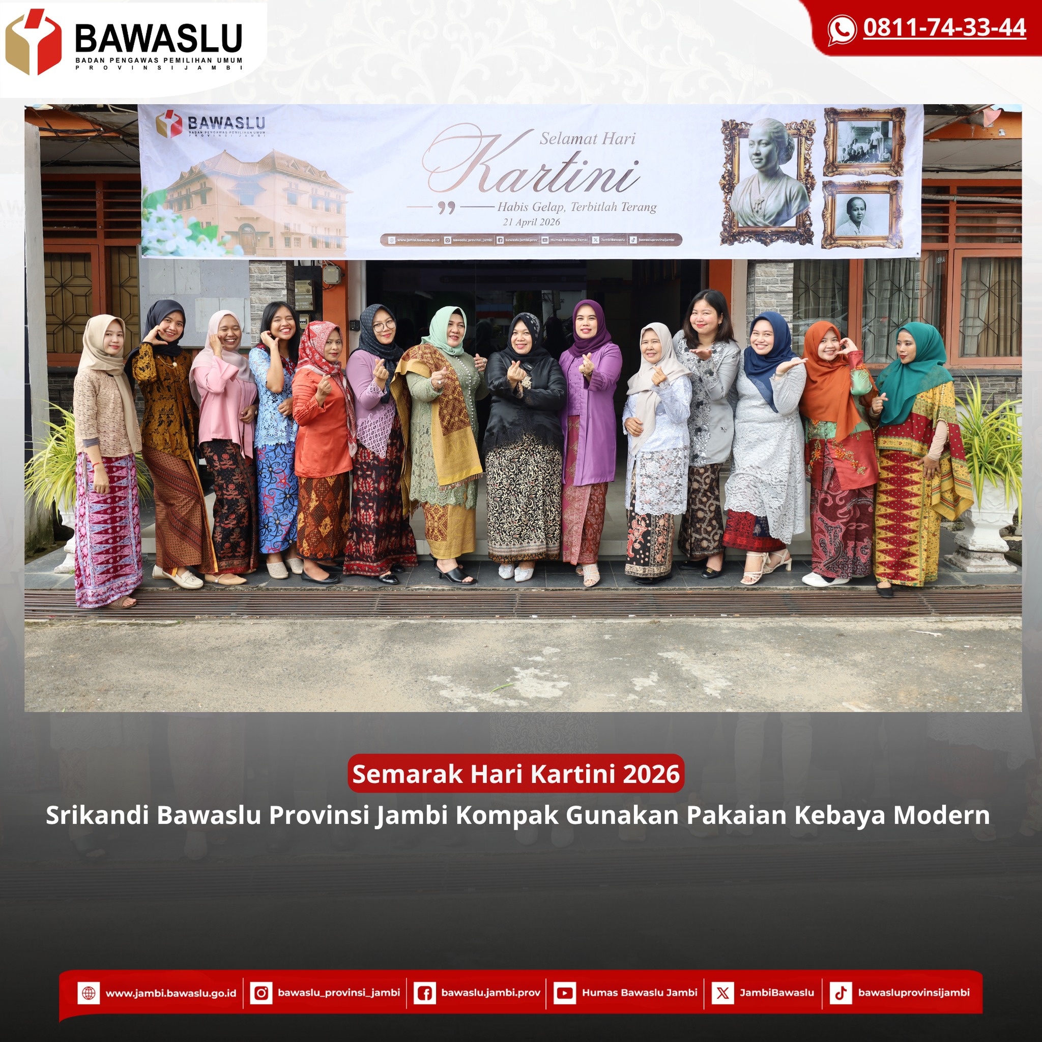 Teguhkan Peran Perempuan, Srikandi Bawaslu Tampil Anggun Gunakan Kebaya Nasional