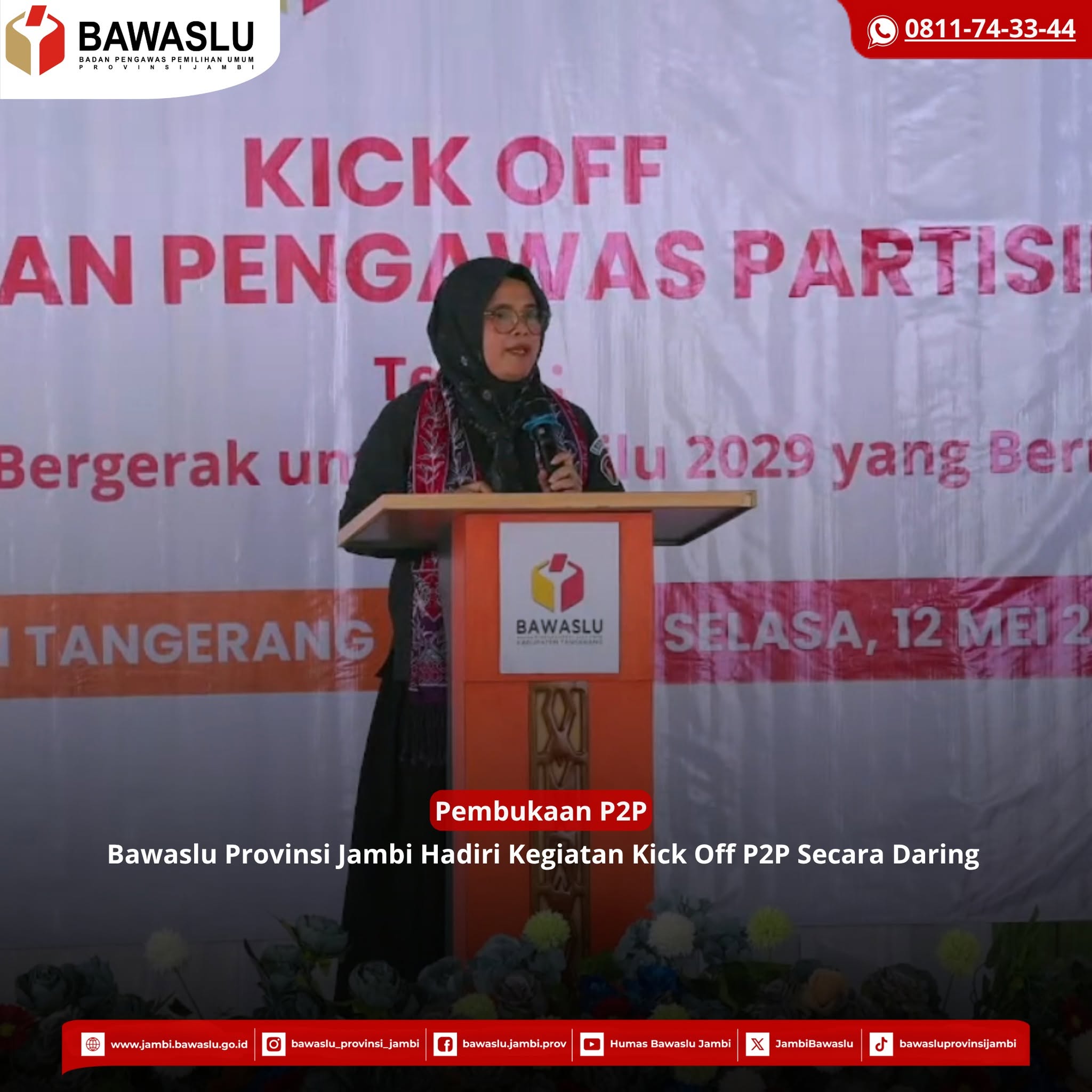 Bawaslu Provinsi Jambi Ikuti Kick Off Pendidikan Pengawas Partisipatif 2026, Perkuat Peran Masyarakat Menuju Pemilu 2029