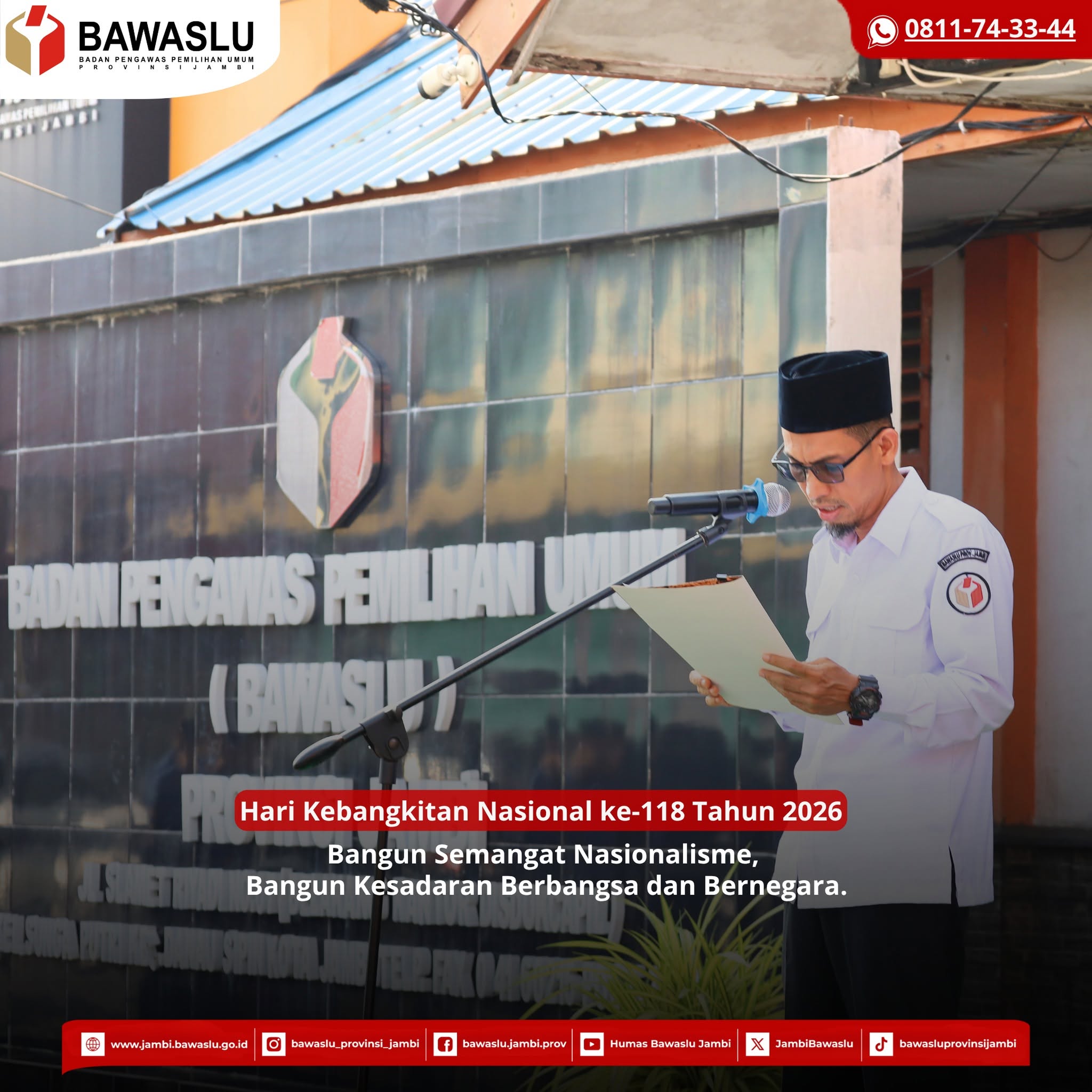 Peringati Hari Kebangkitan Nasional ke-118, Bawaslu Provinsi Jambi Ajak Bangun Semangat Nasionalisme dan Perkuat Integritas
