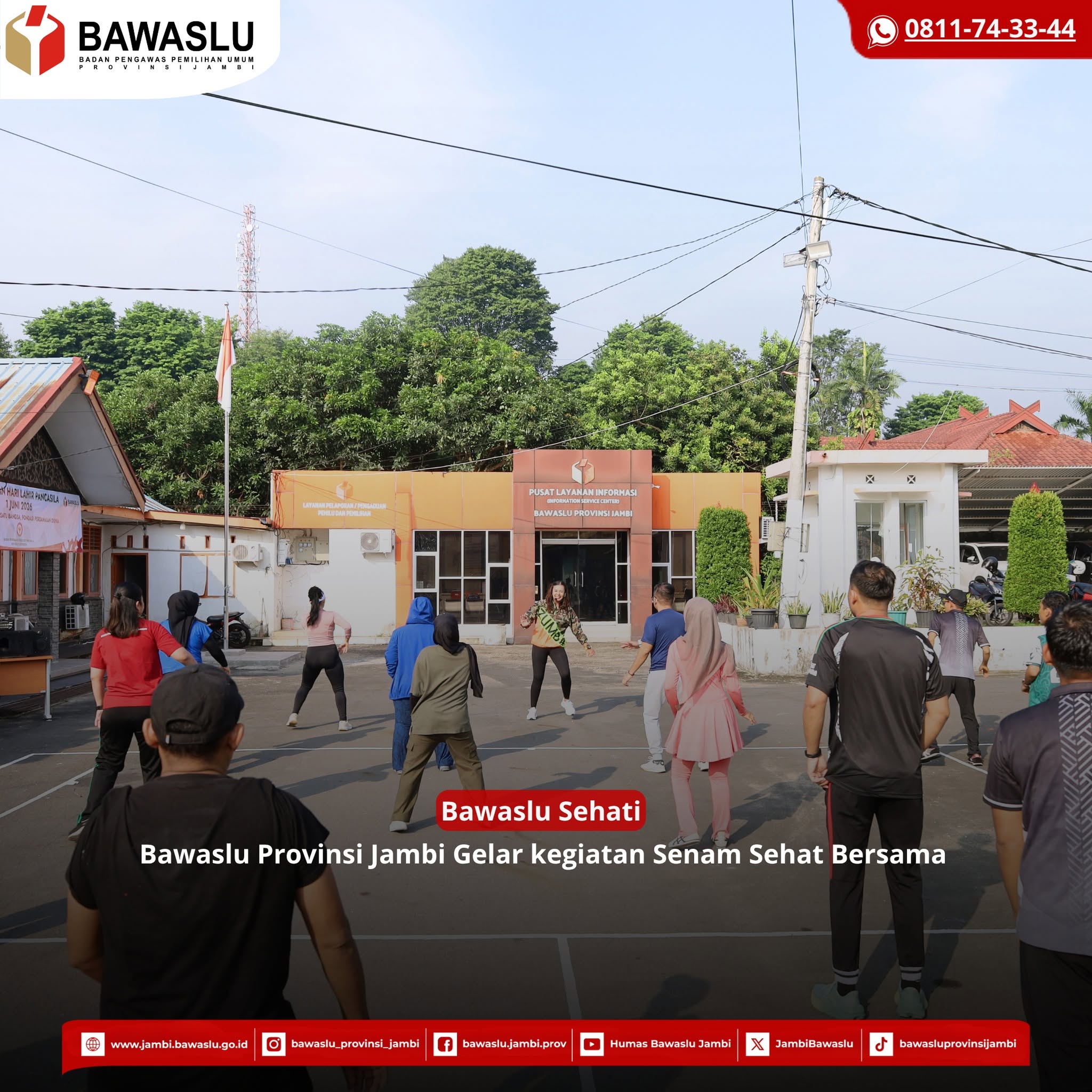 Selasa Sehati, Bawaslu Provinsi Jambi Perkuat Budaya Hidup Sehat untuk Tingkatkan Kinerja dan Kebersamaan