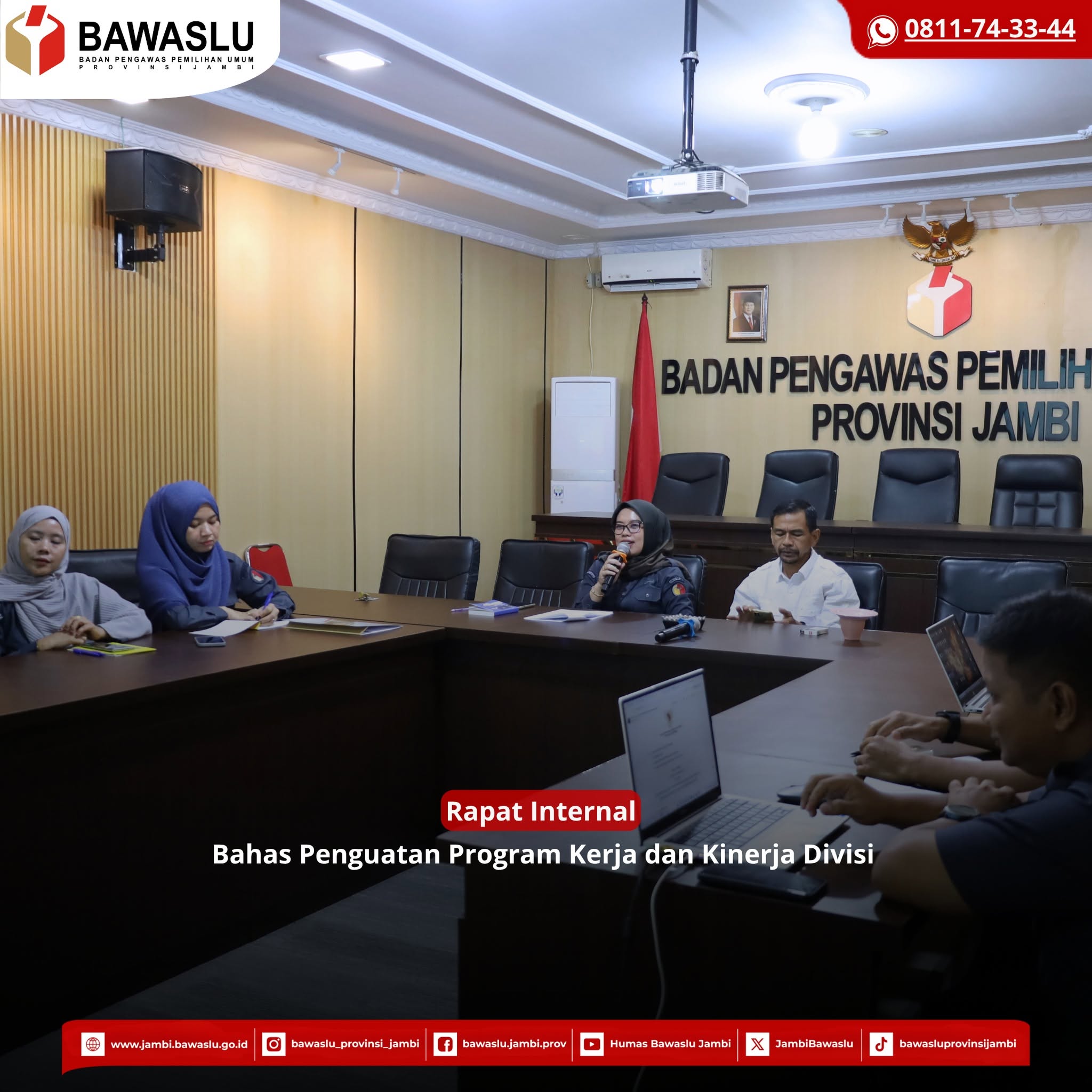 Perkuat Koordinasi Internal, Divisi Sengketa dan Hukum Bawaslu Provinsi Jambi Matangkan Program Kerja dan Penguatan Kelembagaan