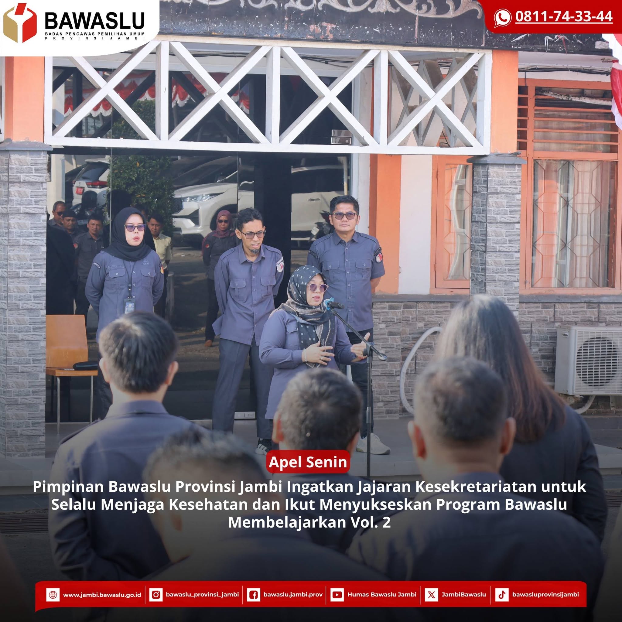 Sehat, Kompak, dan Terus Belajar, Bawaslu Jambi Perkuat Kesiapan Jajaran