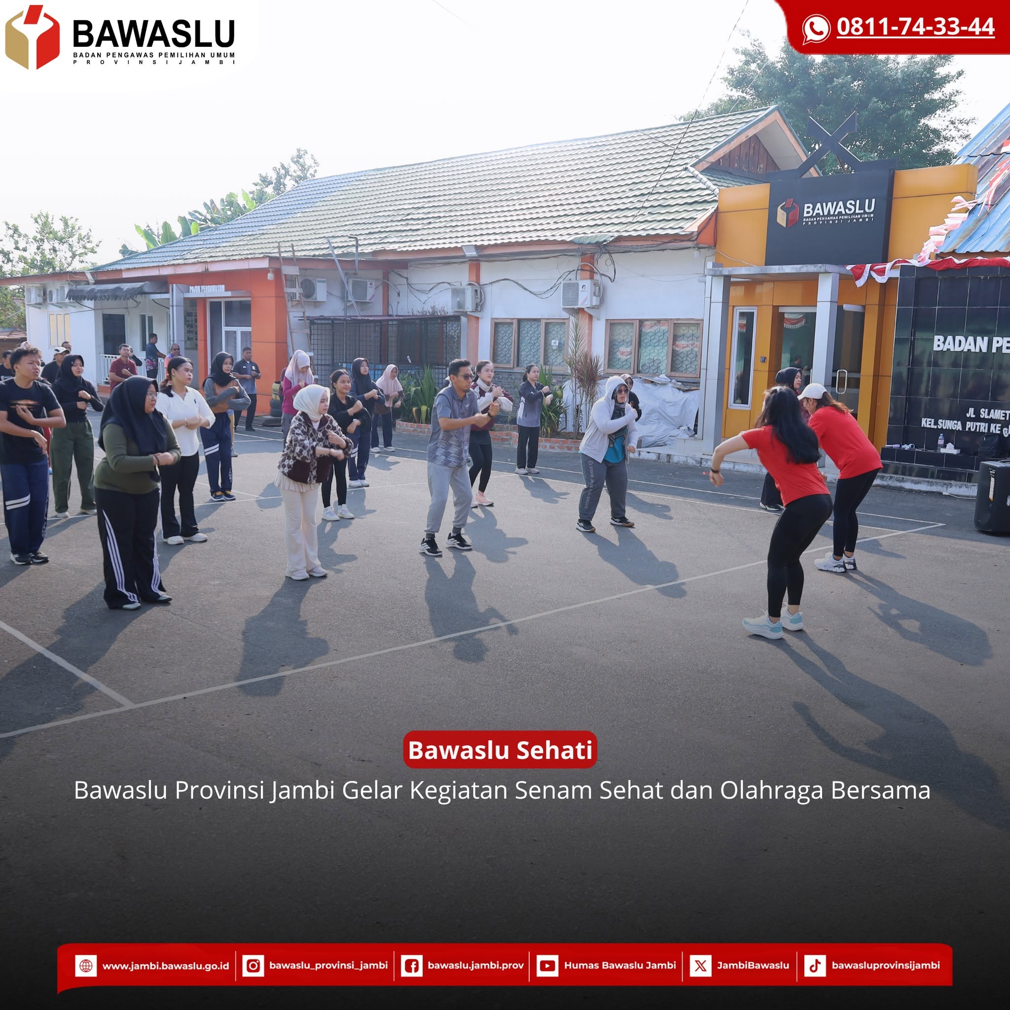 Gelar Senam Sehat dan Olahraga Bersama melalui Program Bawaslu Sehati