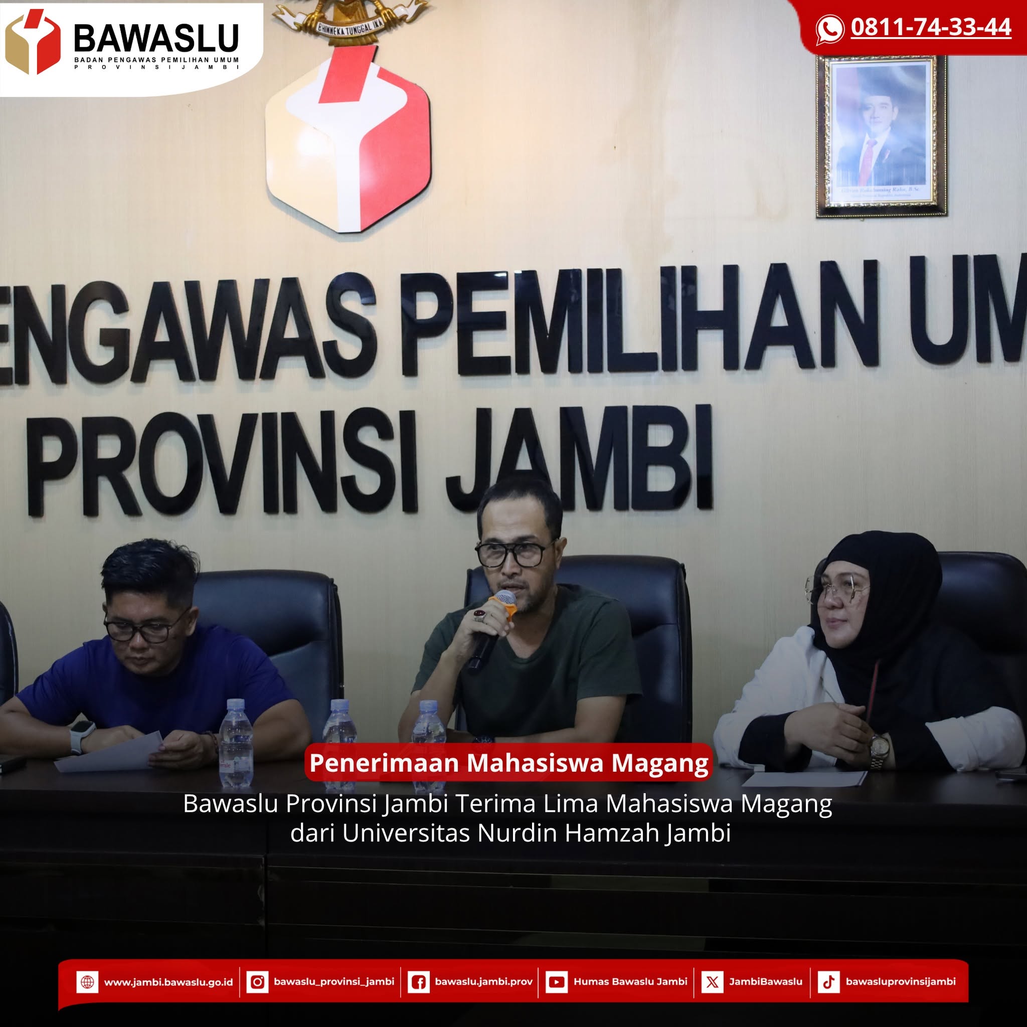 Terima Lima Mahasiswa Magang Universitas Nurdin Hamzah