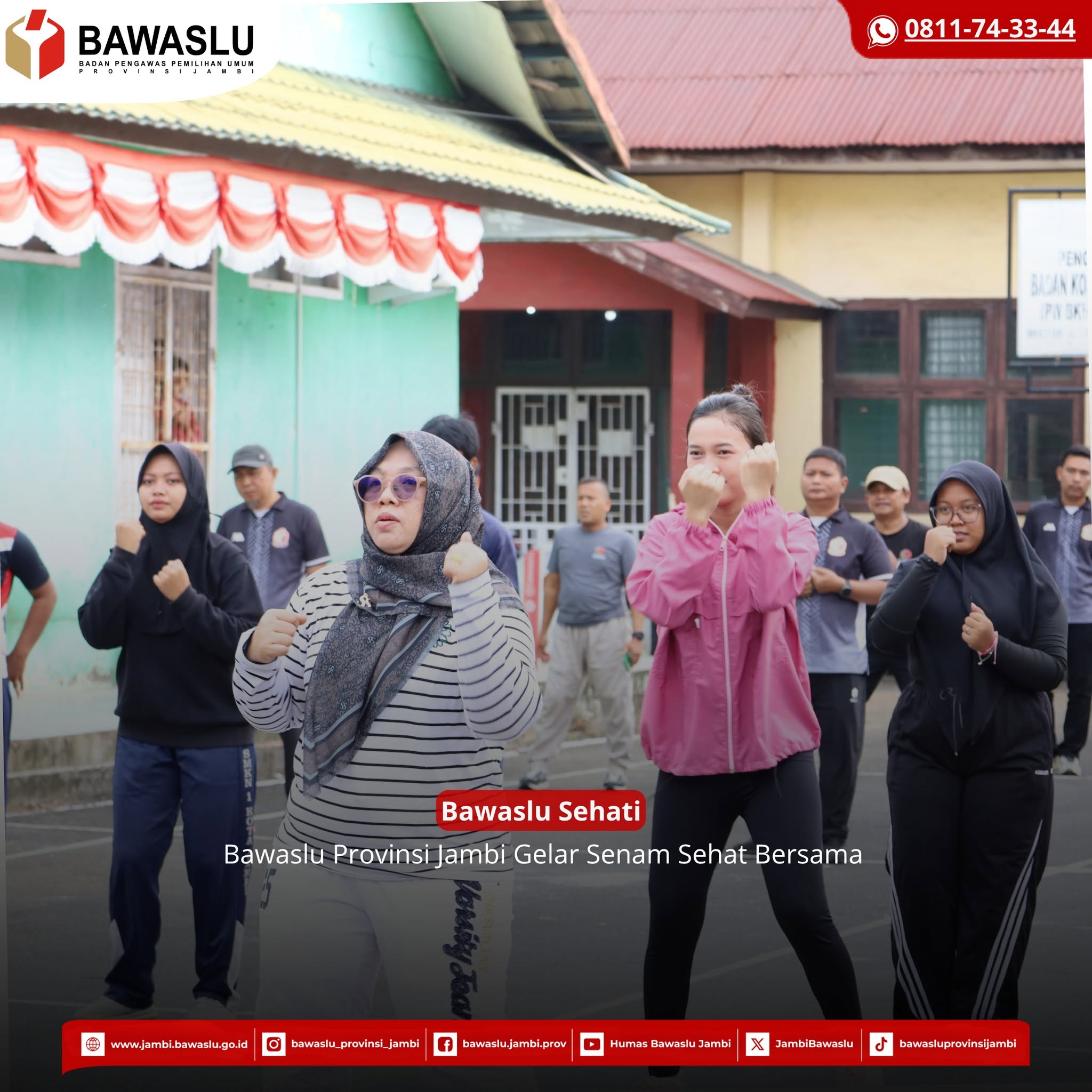 Gelar Senam Sehat Bersama, Perkuat Kebersamaan melalui Bawaslu Sehati