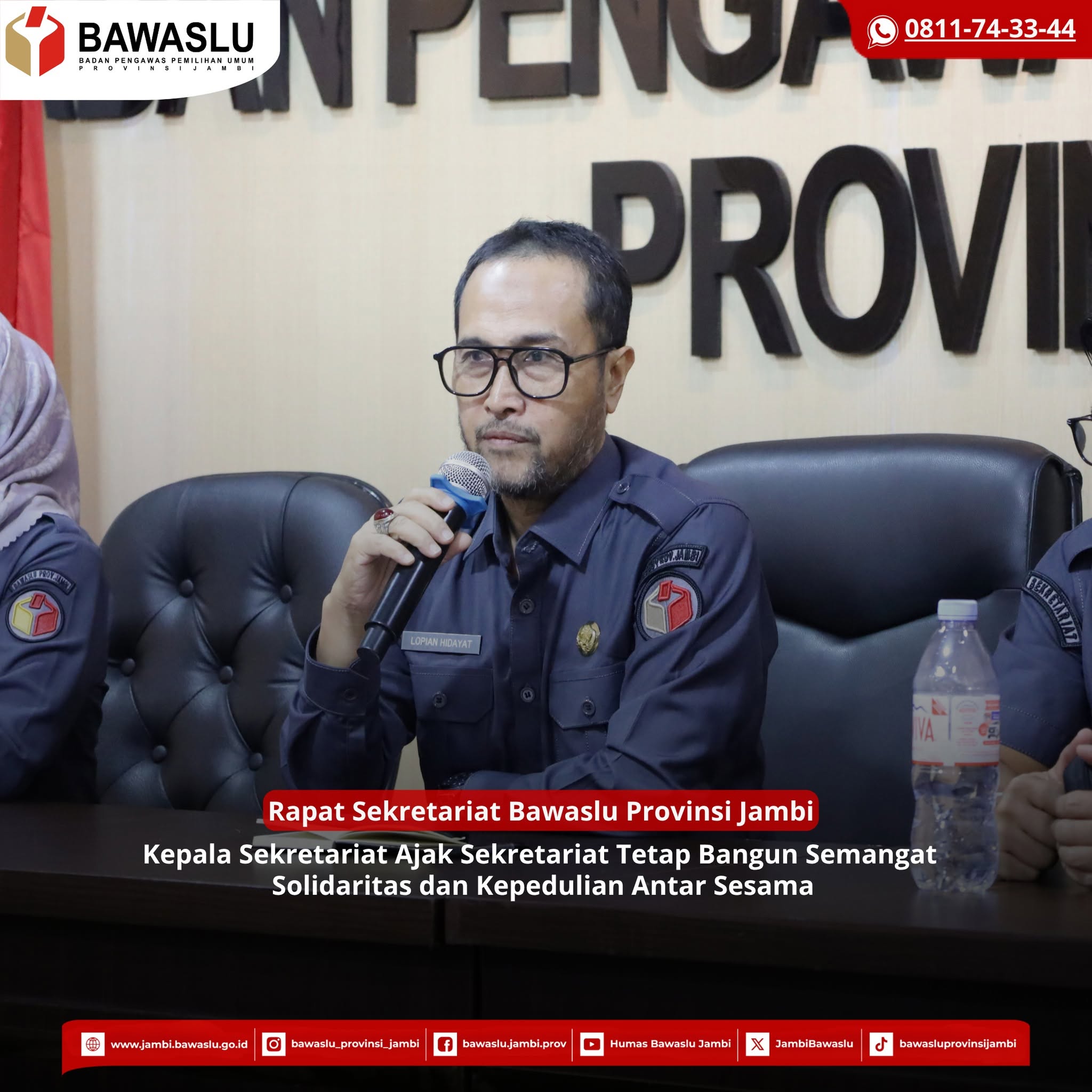 Bawaslu Jambi Perkuat Koordinasi dan Kebersamaan di Lingkungan Sekretariat