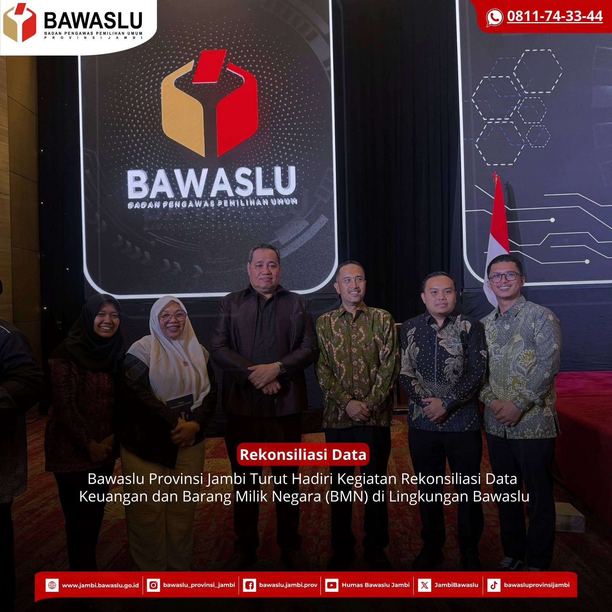 Bawaslu Jambi Hadiri Rekonsiliasi Data Keuangan dan Barang Milik Negara